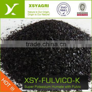 100% water Soluble Potassium Fulvate, humic acid 70%, Fulvic acid 25% and K2O 12%