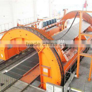 "O" type dual car dumper with side arm charger for iron ore