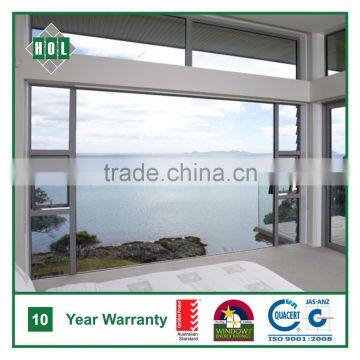 Aluminum window for hotel, powder coated aluminum frame, double glass
