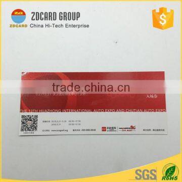 Customized Disposable Entrance Paper Rfid Ticket