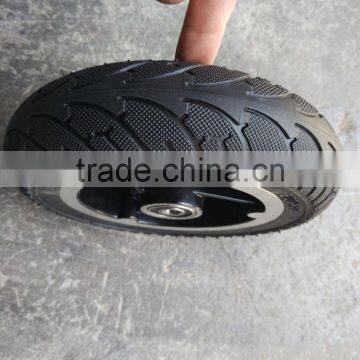 200mm Semi-pneumatic Rubber Wheel With Aluminum Rim photo-2