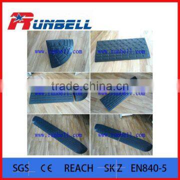 4" Height Portable Rubber Curb Ramp With End Caps photo-3