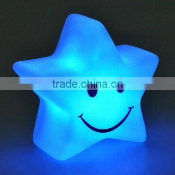 7 Color Changing Smile Star Shape LED Night Light Lamp