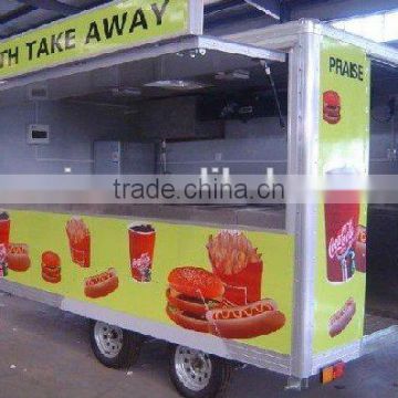 Food trailer,Box trailer,catering trailer,wing opening trailer,Mobile catering Dining Trailers/Dining car trailer/semi-trailer/