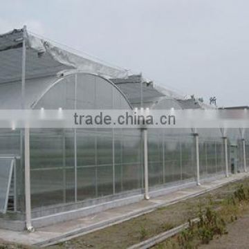 In external blinds greenhouse was arched