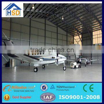 prefabricated steel structure workshop factory aircraft hangar