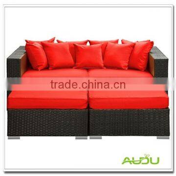 Audu Wicker Daybed/Uk Hot Sale Red Cushion Wicker Daybed photo-2