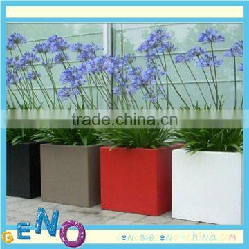 Amazing Price Stackable Light Grey Square Fiberglass Flower Pot/planter Wholesale photo-4