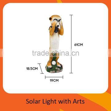 60CM Polyresin Solar Powered Animal Shaped Meerkat Garden Light With 1 Bright White LED photo-2