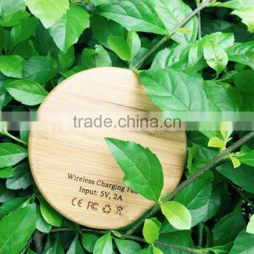 Creative Bamboo Wooden Wireless Charging Pad For Smart Mobile Phones Universal QI Wireless Charging Pad For Wholesale photo-6