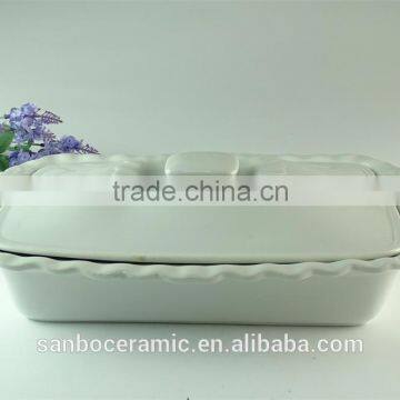Stock White Porcelain Ceramic Soup Bowl With Lid and Handle photo-2