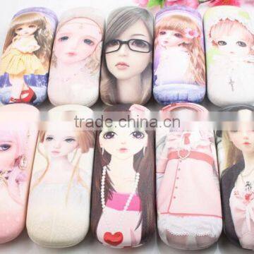 Supply Fashion Cute Girl Pattern Glasses Case photo-2