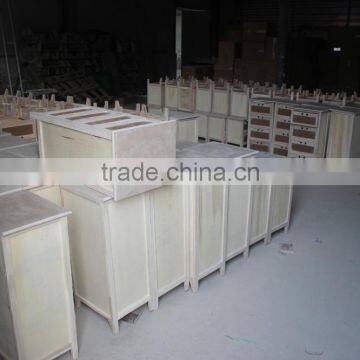 White Three Drawers Wooden Cabinet for Living Room Furnitures photo-5