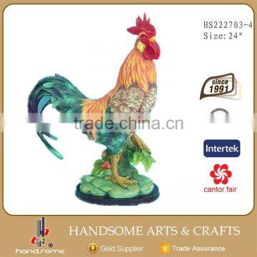 21 Inch Resin Home and Garden Decoration Realistic Animal Rooster Statues photo-5