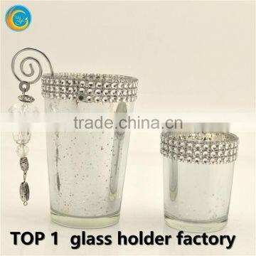 Romantic Coins Glass Candle Holder for Wedding Decoration photo-3