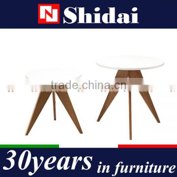 White Wooden Bed Side Table Coffee End Table Set TA106L TA107L