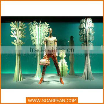 PVC Christmas Tree Window Display Props Visual Merchandising Supplies photo-2