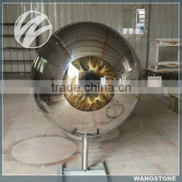 Large Stainless Steel Eyeball Metal Garden Sculpture photo-2