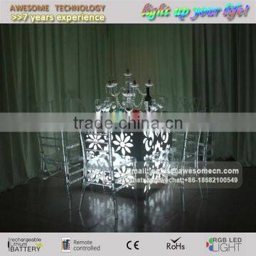 LED Light Up Wedding Table Lighted Glass Wedding Hall Table Wedding Lighting Table photo-2