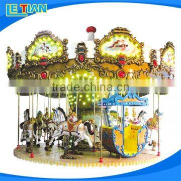 china top carousel horse ride,outdoor playground rides