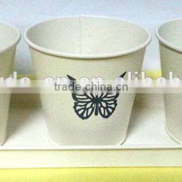 Metal Flower Pots/planter in Tray photo-4