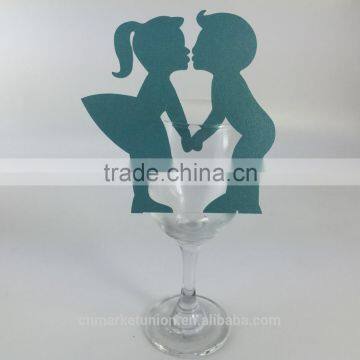 Party Favors Supplier Wine Glass Card Laser Cut Wedding Invitation Card photo-2