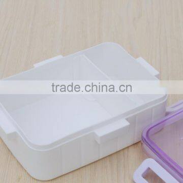 Plastic Rectangular Fresh Preserving Lunch Box With Lock Bento Box photo-6