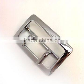 Solid Brass Center Bar Buckle With Double Prong, Chrome Plate Solid Brass Material Belt Buckle photo-3
