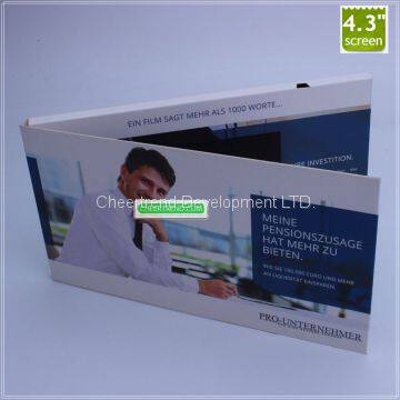 Proffesional manufacturer Business card 4.3 inch LCD Video Brochure card