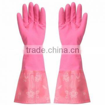 Glam Print Extra Long Cleaning Gloves Dishwashing Household Womens