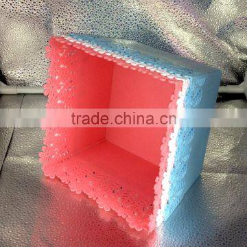 Plastic Fruit Tray With Lace Brim in Square Shape photo-2