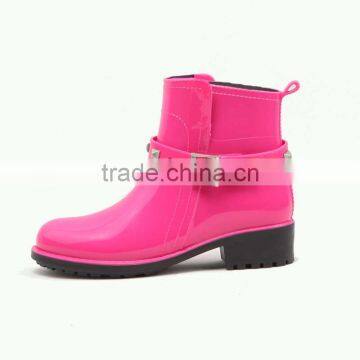 Fashion New Design Girls Ankle Low Pvc Rain Boot photo-2