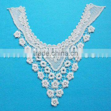 Popular embroidered cotton patch lace for lady collar WLS-153