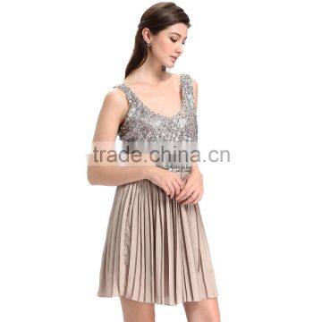 2017 Cloth Woman Short Summer Sequin Dress photo-4