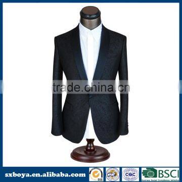 New arrival custom suits groom wedding suits with satin piping men's fancy suits 10 years experience SGS BSCI