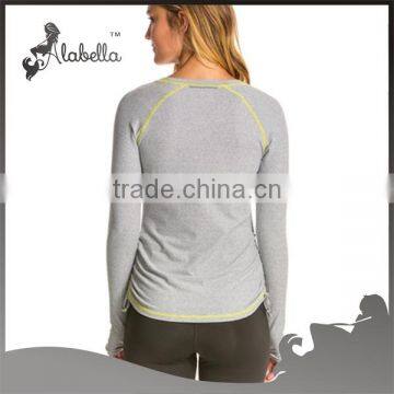 Wholesale Custom Ladies Yoga Clothes Custom Fitness Long Sleeve Sport Shirt photo-2