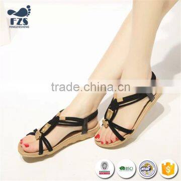 HFRTA231 2017 Fashion Cheap Wholesale Peep Toe Latest Women Flat Sandals photo-2