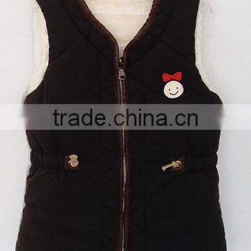 baby boys cute black faux fur inner waistcoat for winter