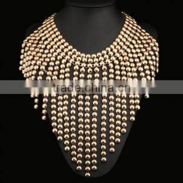 Zm33313a Statement Necklace 2017 Wholesale Tassel Beads Bib Necklace photo-4