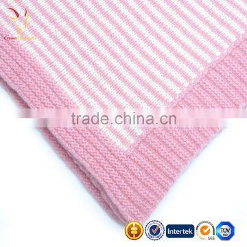 Soft High Quality Cheap Knitted Cashmere Baby Blanket photo-4