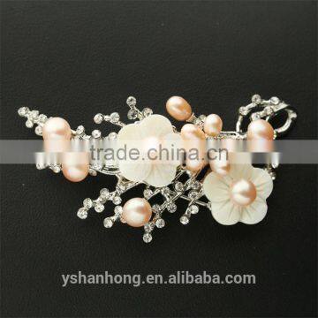 South Korea's Joker Natural Pearl Diamond Brooch Plum Flower Pin Wholesale photo-4