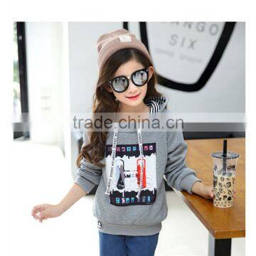 S60056B Girl's Sweet Coat Thickening Long-sleeved Hoddies photo-3