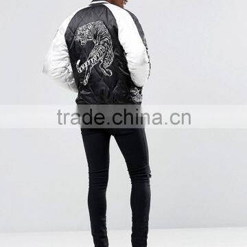 2017 Factory Directly Sale Customized Brand Colors Sizes Material Print Lion Baseball Collar Winter Man Men Jacket photo-4