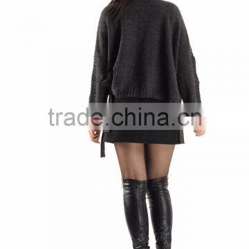 Customized 2017 Fashion Ladies Zipper Sleeve Pullover Sweater photo-5
