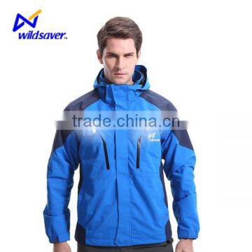 Hi Vis Windproof Waterproof Blue Windbreaker Jacket Custom photo-4