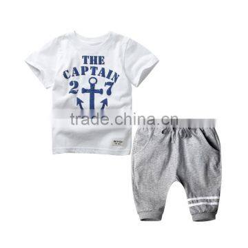 Wholesale Summer Cotton Printing Boys Kids Clothes Clothing Set photo-3