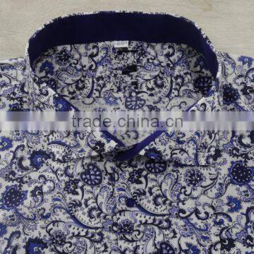 100% Cotton Material New Pattern Printing Custom Hawaiian Shirts for Men 2017 photo-3