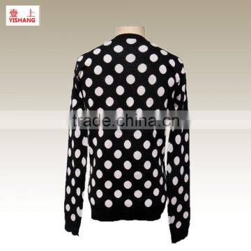 Jacquard Circle Images Sweater 59%Viscose 41%Cotton Lady Fashion Dress Sweater in the Autumn photo-2