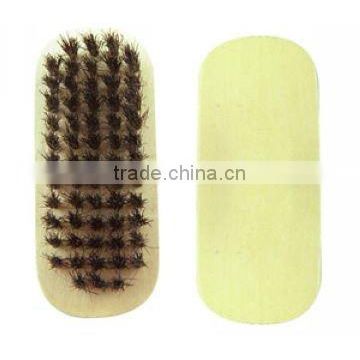 wooden handle 100% brown horse hair shoe brush