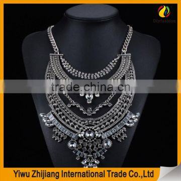 Fashion Jewelry 2016 New European and American Jewelry Multilayer Alloy Diamond Necklaces Pendants For Woman photo-5